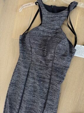 Sleeveless Steel color - sparkling Black & Gray - Fit-and-Flare Dress